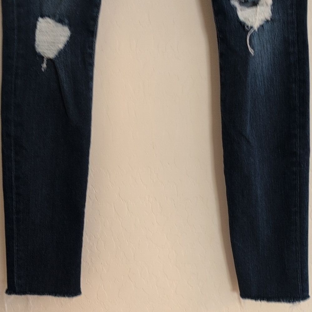 Frame Denim Organic Cotton Le Skinny de Jeanne Magwood Distressed Jeans -Size 28 - Picture 4 of 14